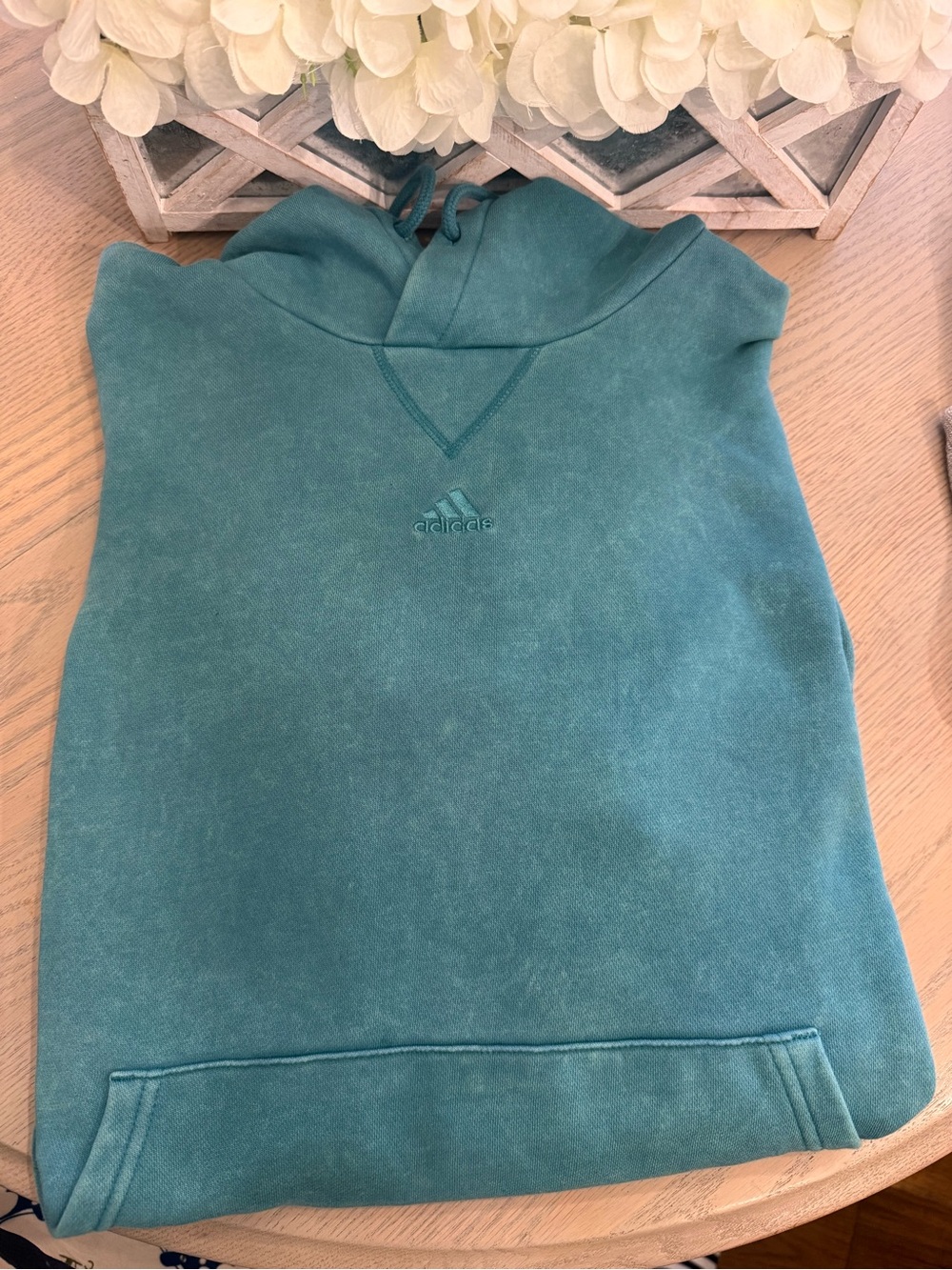 adidas mens M Teal Hoodie Sweatshirt